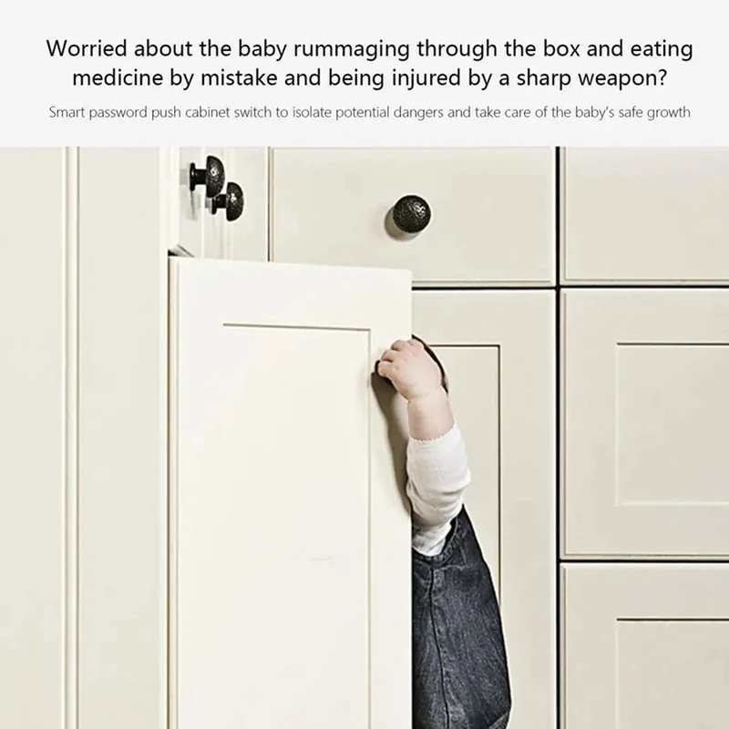 Keyless Cabinet Lock Combination Lock Code-Enabled Smart Cabinet Lock Sensitive Touch Safe Household Cabinet Password