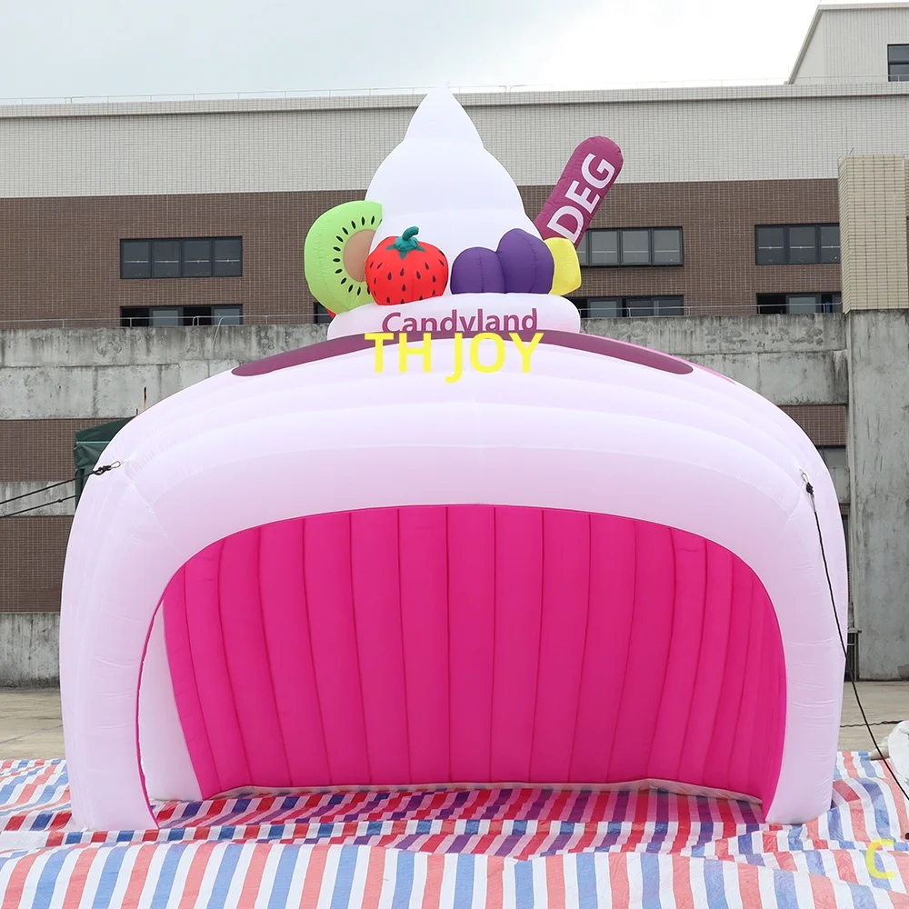 fast air ship to door, Inflatable Ice Cream tent, outdoor portable Inflatable ice cream Booth Inflatable Kiosk for sale