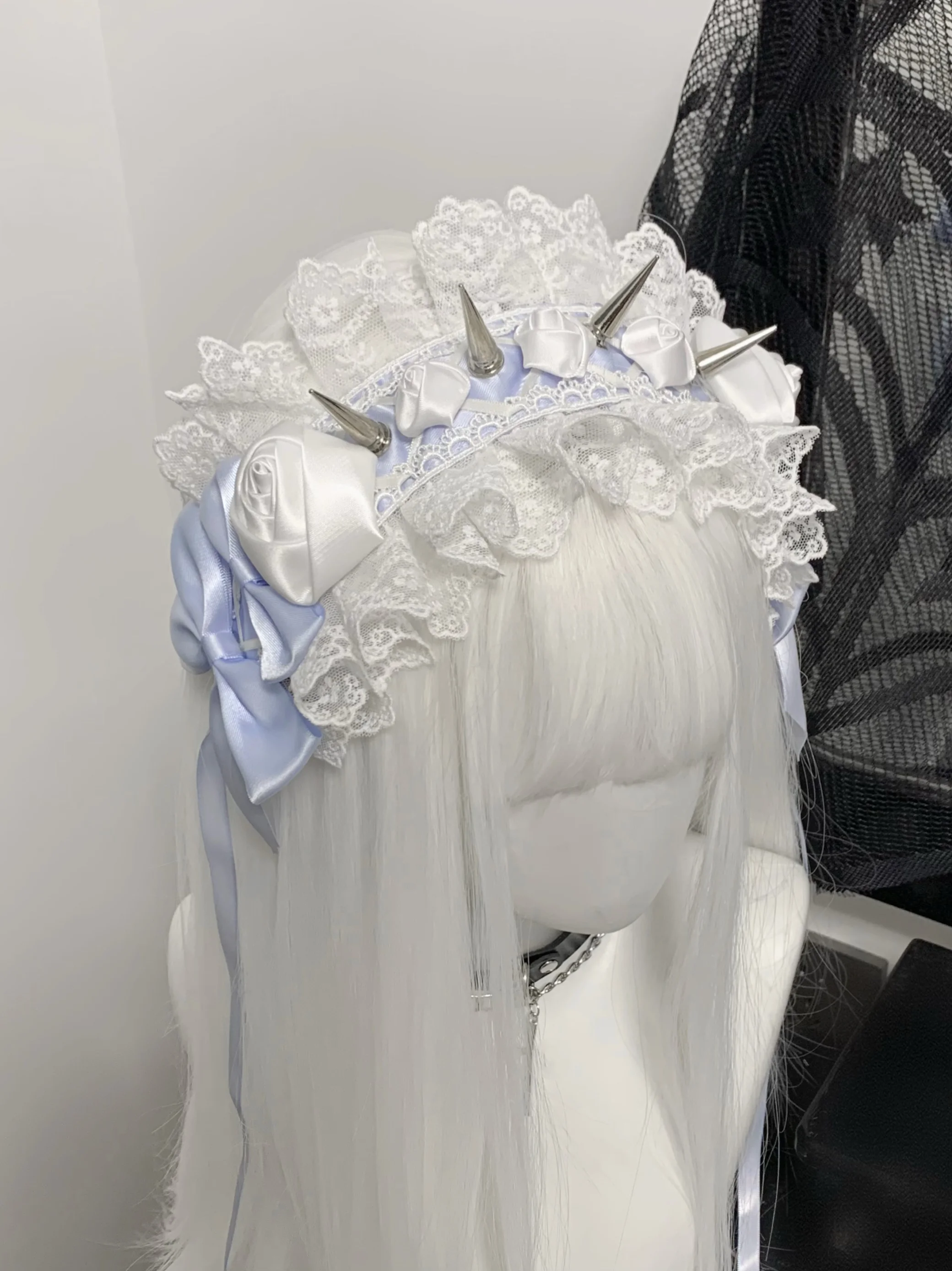 New Y2k Women Gothic Harajuku Hairband Lolita Maid Punk Steampunk Lace Bow Headpiece Dark Spicy Girls Cosplay Hairband