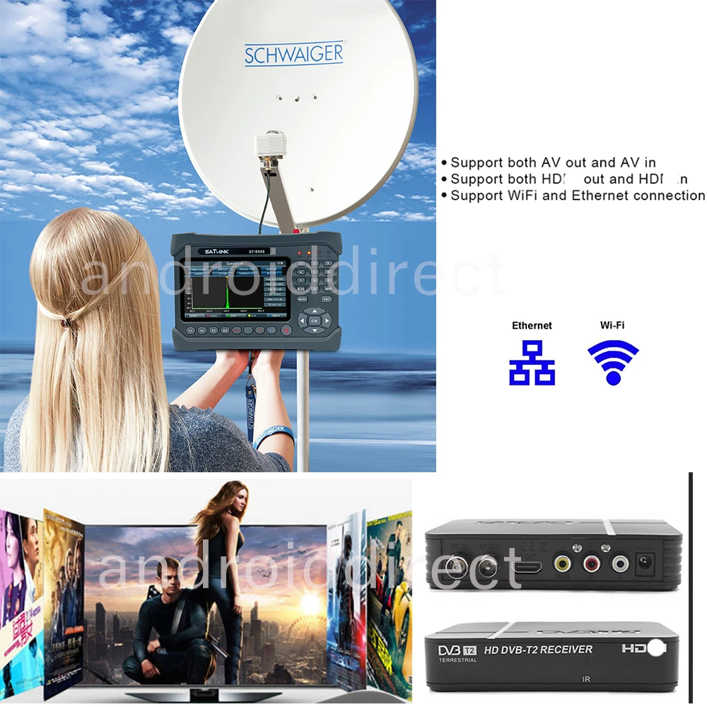 Satlink ST-6986 PRO DVB-S2/S DVB-T/T2 DVB-C ST6986 h.265 HEVC