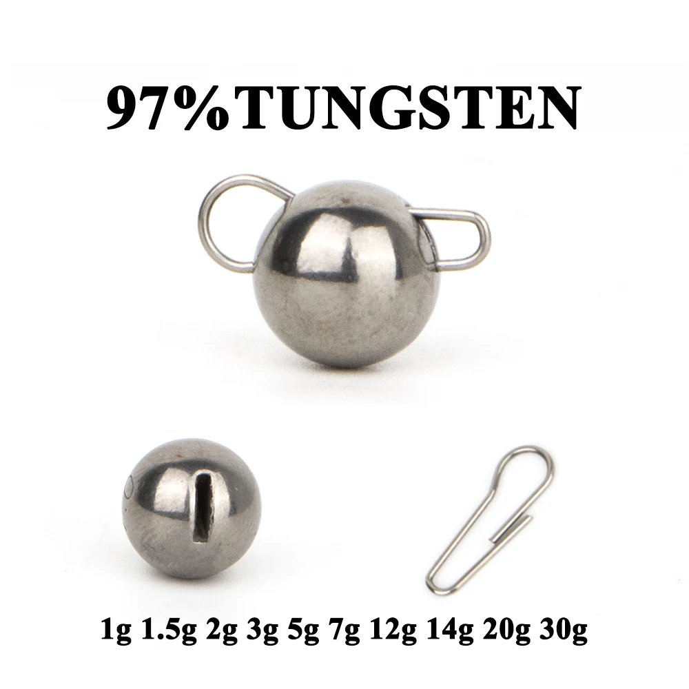 Tungsten Cheburashka Sinker Jig Head 1g 1.5g 2g 3g 5g 7g 12g 14g 20g 30g Plain Bass Fishing Soft Worm Bait Accessories