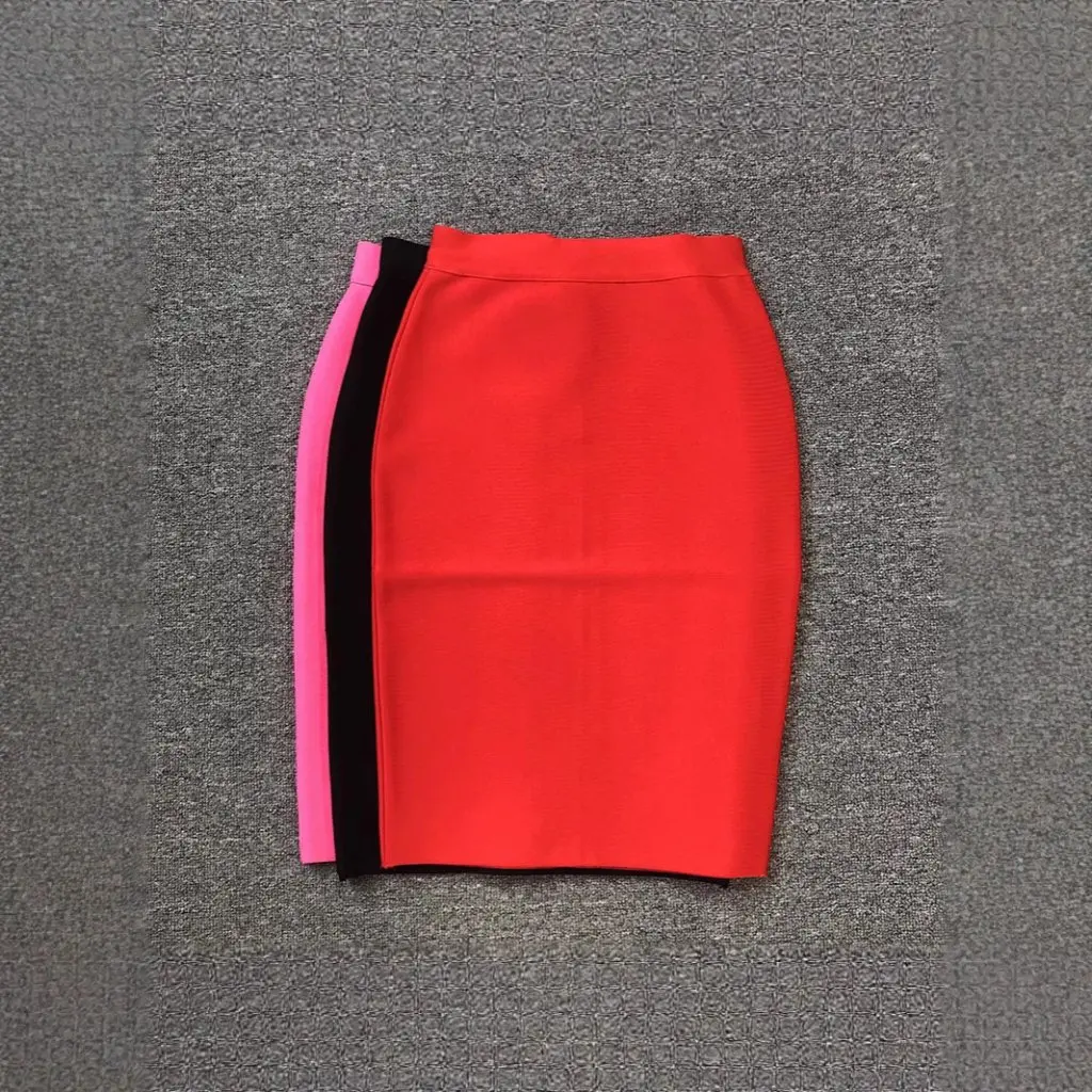 

Black Bandage Skirt Tight Elastic Classic Hip-Hugging Style Length 58 Cm Export Quality Women's Fashion Half Skirt