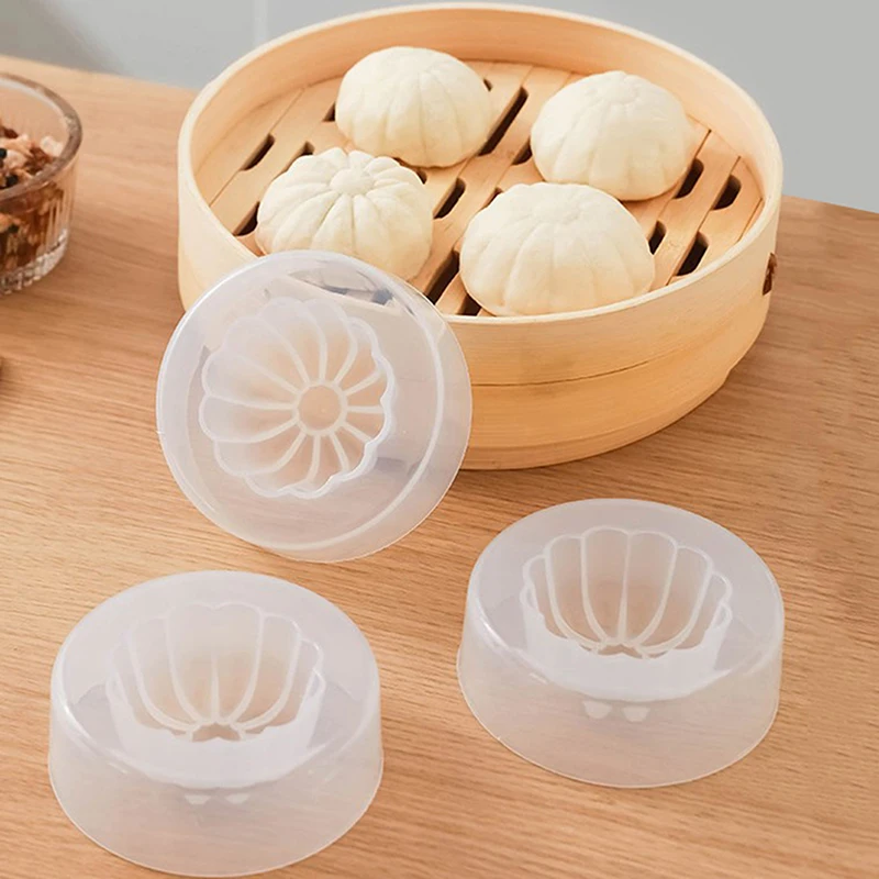 Kitchen DIY Pastry Pie Dumpling Maker Bun Mould Baozi Mold Steamed Stuffed Bun Cakes Making Mould Manual Baking Pastry Tools