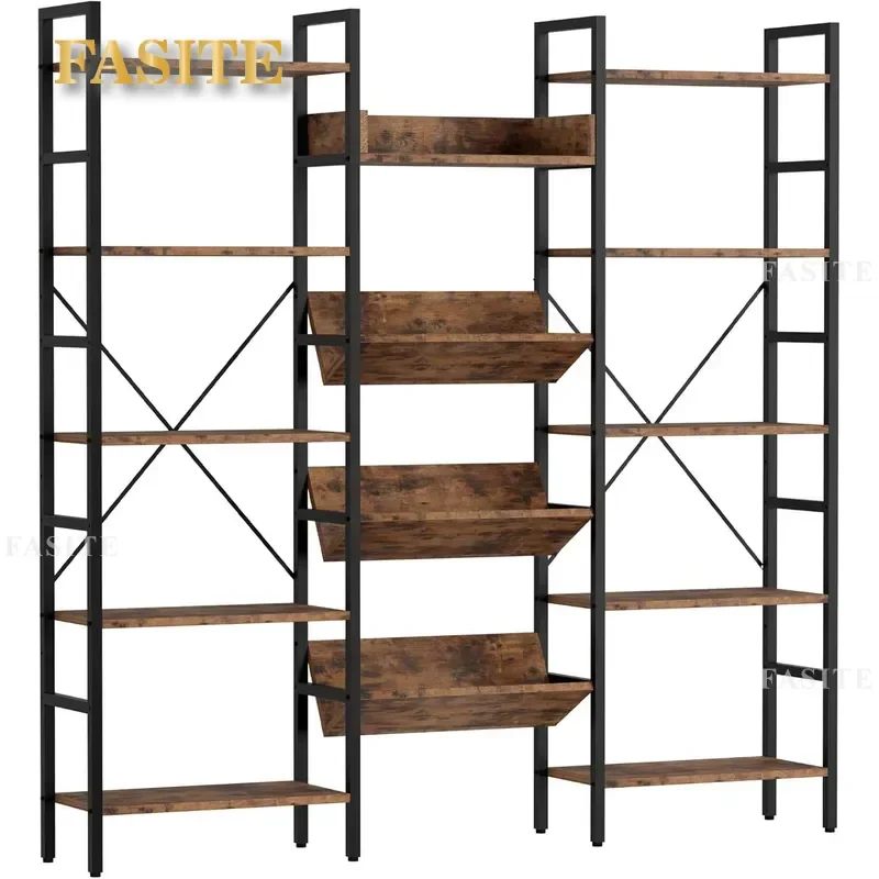 Retro wind with baffle three layers five layers bookshelf bookcase locker