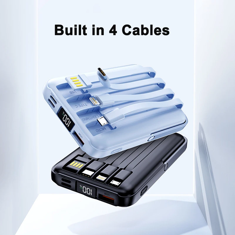 Banco de energía magnético de 22,5 W, cargador portátil inalámbrico de carga rápida con soporte de Cable, batería externa para IPhone Iwatch Magsafe