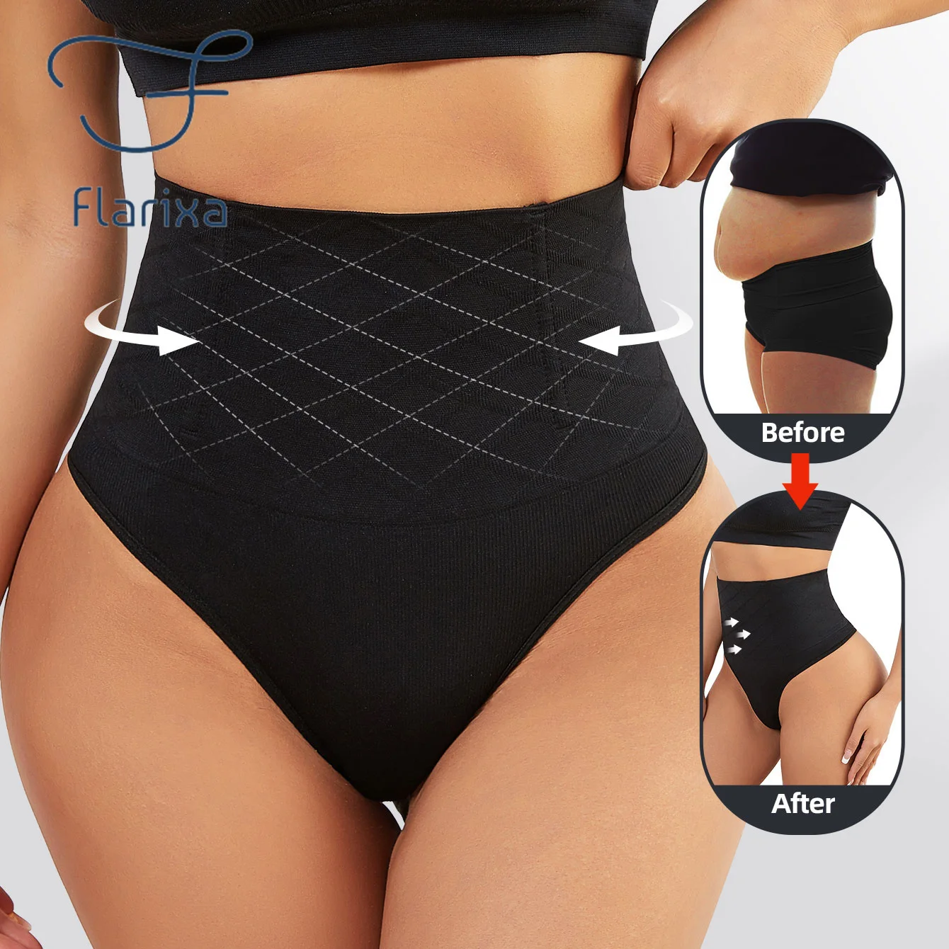 Flarixa 1/2/3Pcs High Waist Thongs Seamless Women Panties G-String Lingerie Tummy Control Shaping Girdle Shaper Underwear - Image 3