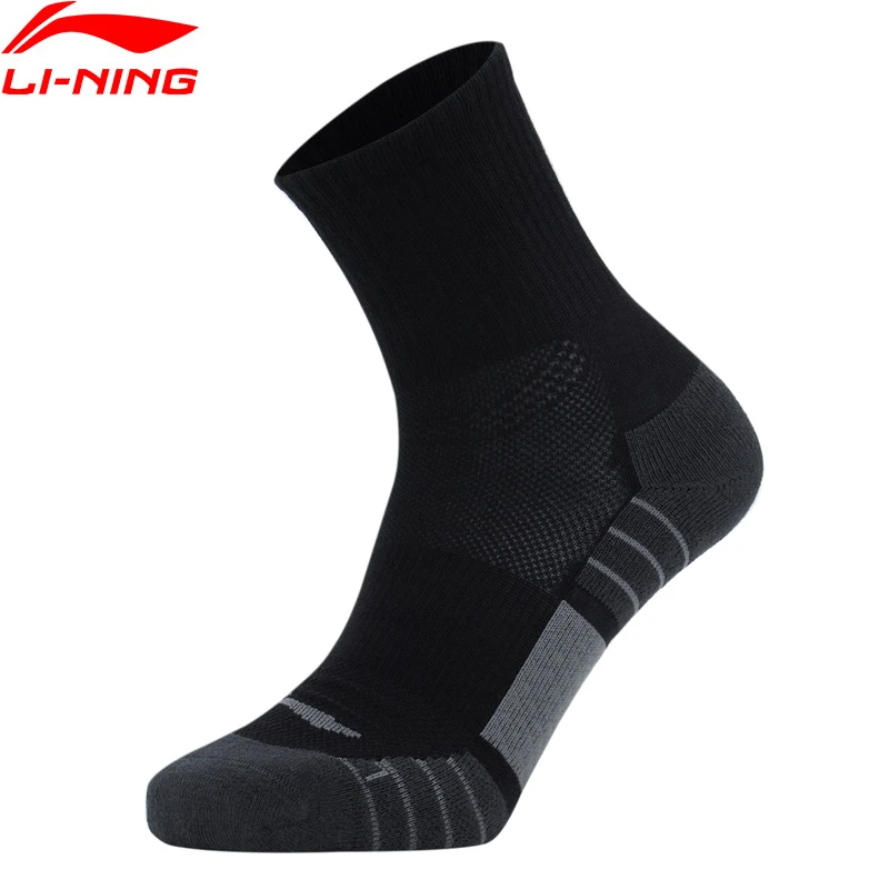 Li-Ning Men GYM Training Socks 24-26cm Size39-44 AT._BACTERIA LiNing Comfortable Breathable Sport Sock AWST017