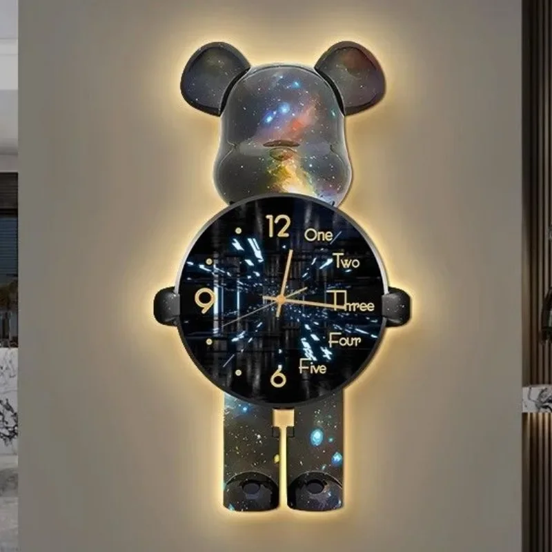 Violent Bear Wall Clocks Creative Large Clocks Interior House Decoration Accessories Art Home Decoration Items Luxury Design