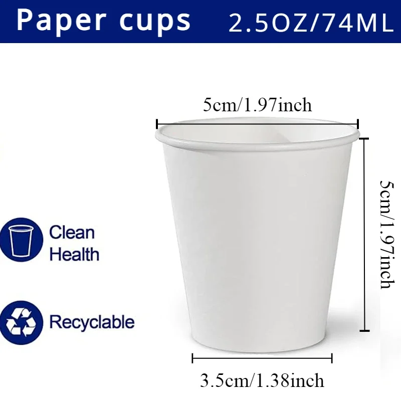50PCS Disposable Small Paper Cups Mini Mouthwash Cups Supermarket Tasting Events Coffee Shop Accessories Supplies