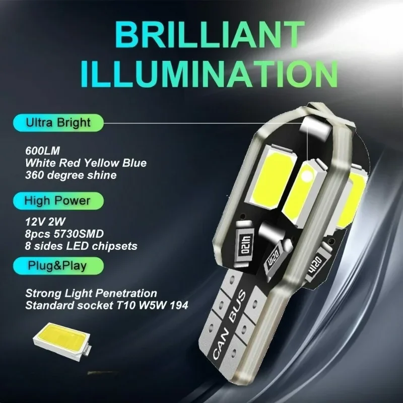 

1 Pc Multiple Models of Ultra Bright LED Car Interior Side Lights and Automotive Replacement Bulbs