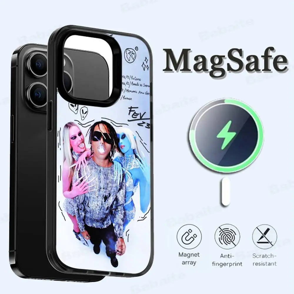 Rapero Matue 333 para IPhone 17 Air 16 E 15 14 13 12 11 Pro Max Plus PC Shock TPU cubierta Magsafe teléfono