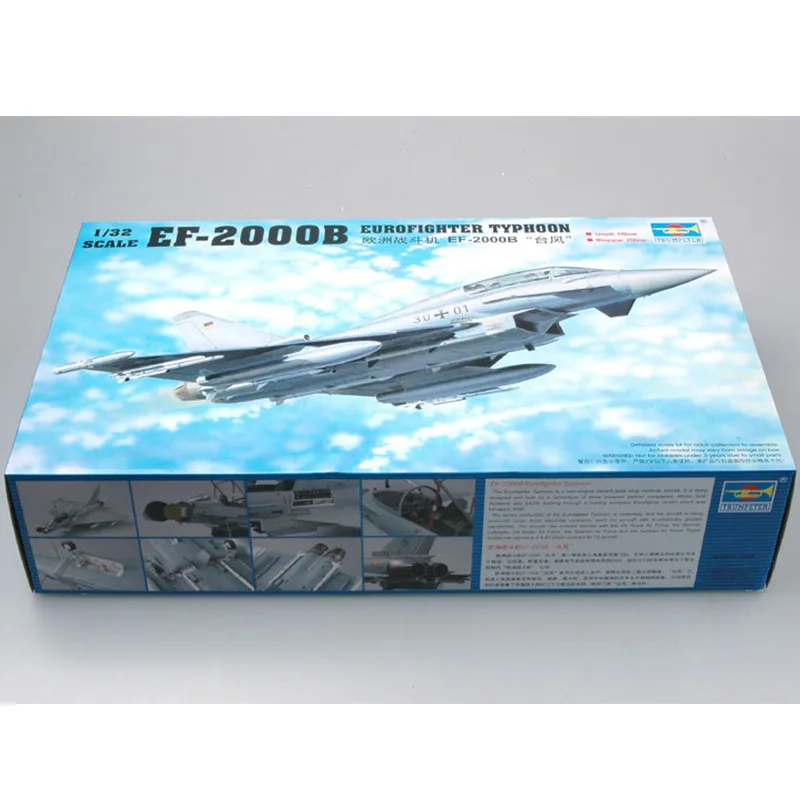 

Trumpeter 02279 1/32 EF2000B Eurofighter Typhoon двухместный истребитель Военная Коллекционная пластиковая сборка модель игрушка строительный комплект