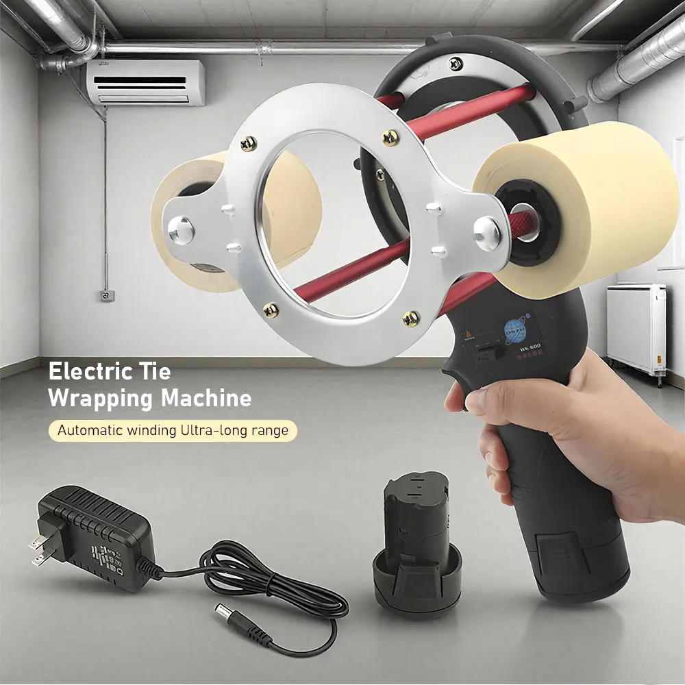 

Handheld Electric Wrapping Tape Machine for Air Conditioning Tube Portable Wrapping Machine Automatic Bundling Machine