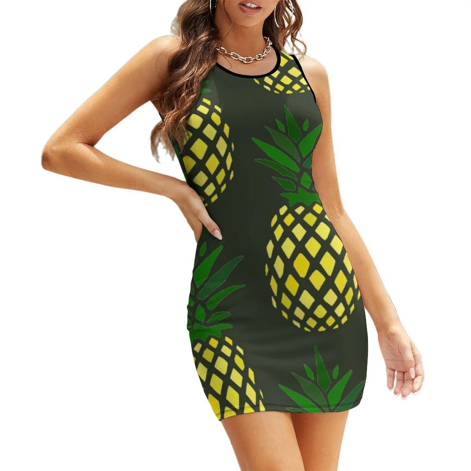 

pineapple Sleeveless Sundress dress for women summer summer dresses womens 2025 Women's summer dress dress for women 2025