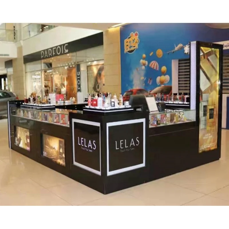 

customized.High-end Mall Kiosk Perfume Custom Perfume Showcase Display Cabinet Luxury Perfume Kiosk Mall