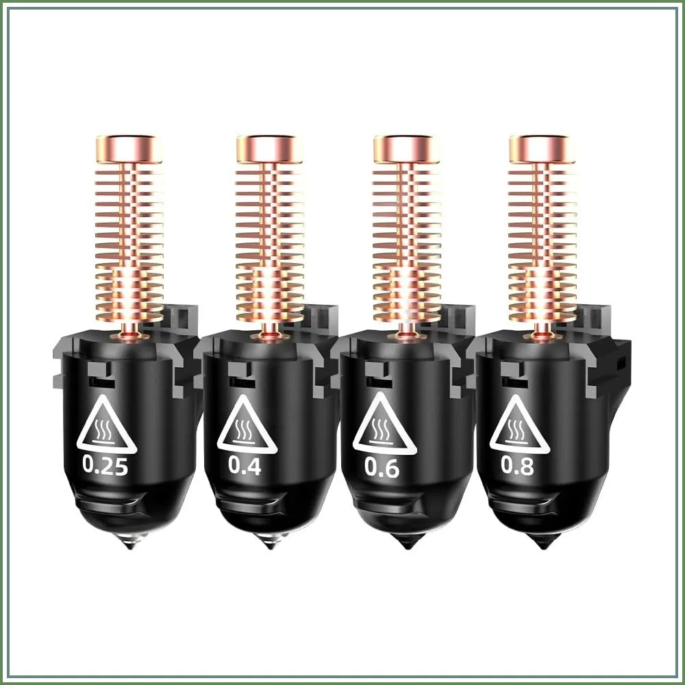 

Quick-Detachable 3D Printer Nozzle Assembly, 280°C High Temp & High Flow 32mm³/s, 4pcs Set for Adventurer 5M/5M Pro