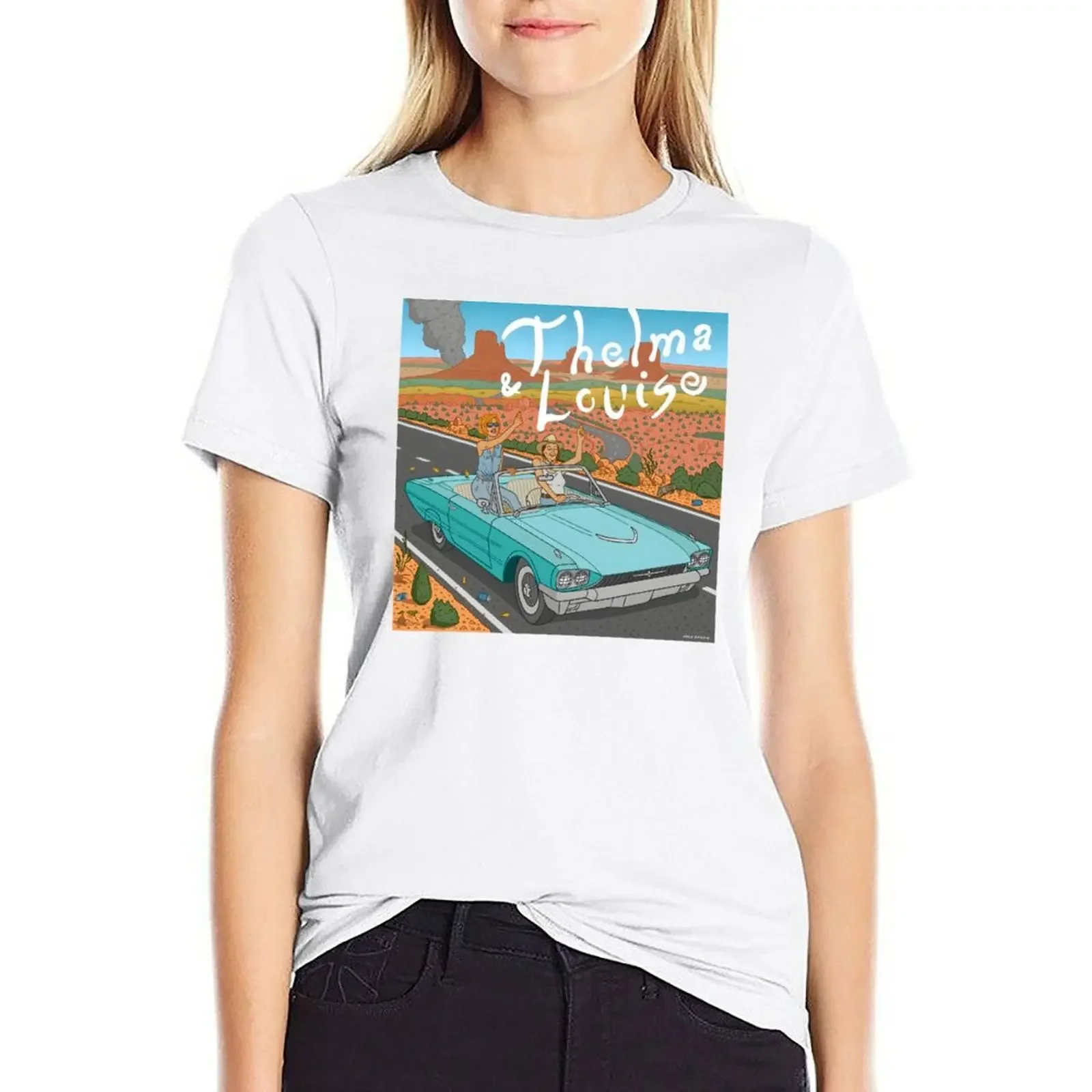 Thelma And Louise art T-shirt hippie clothes lady clothes t shirts for Women graphic