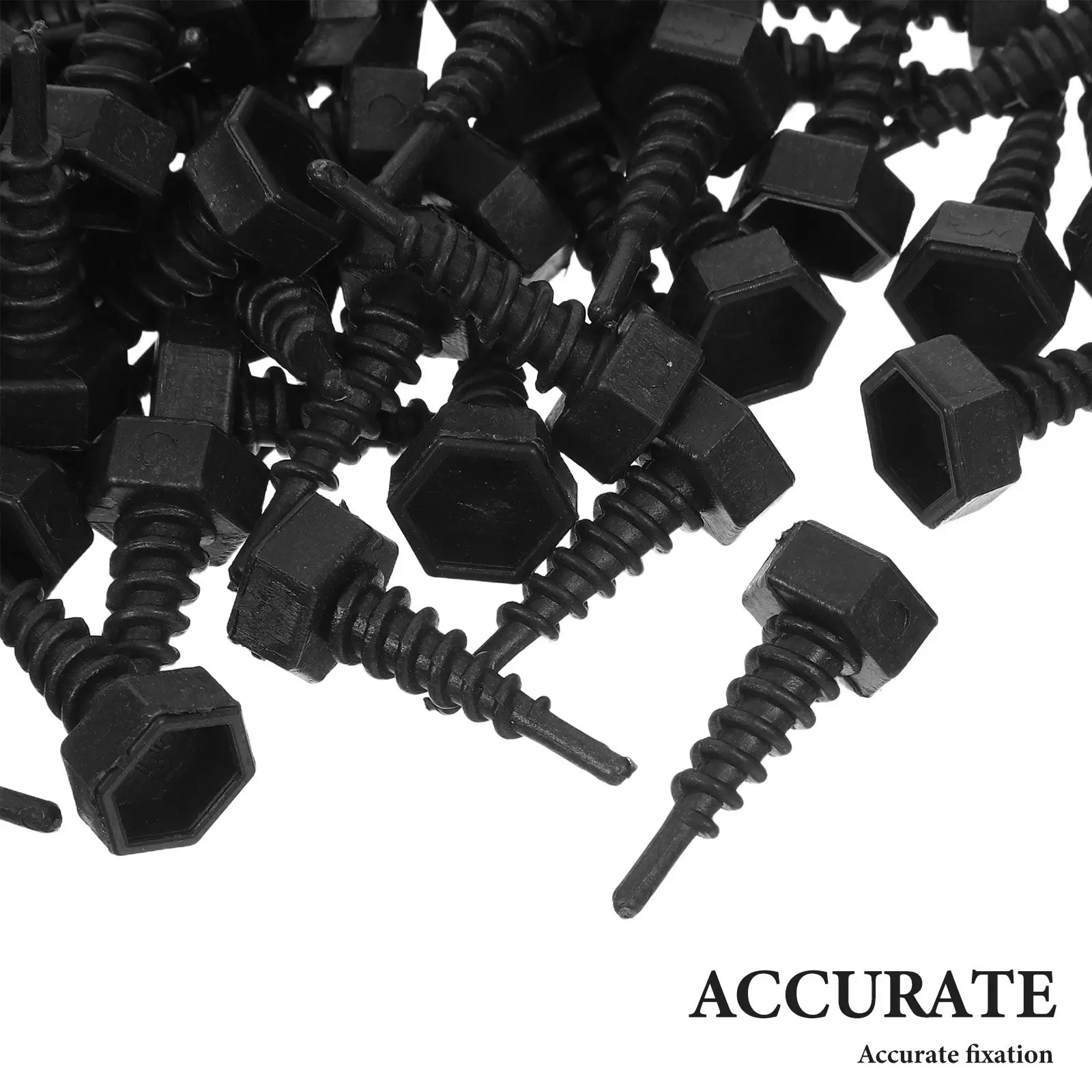 100Pcs Black Plastic Root Fixing Screws for Plant Root Trainer Pots Nursery Containers Outdoor Planting Garden Tools