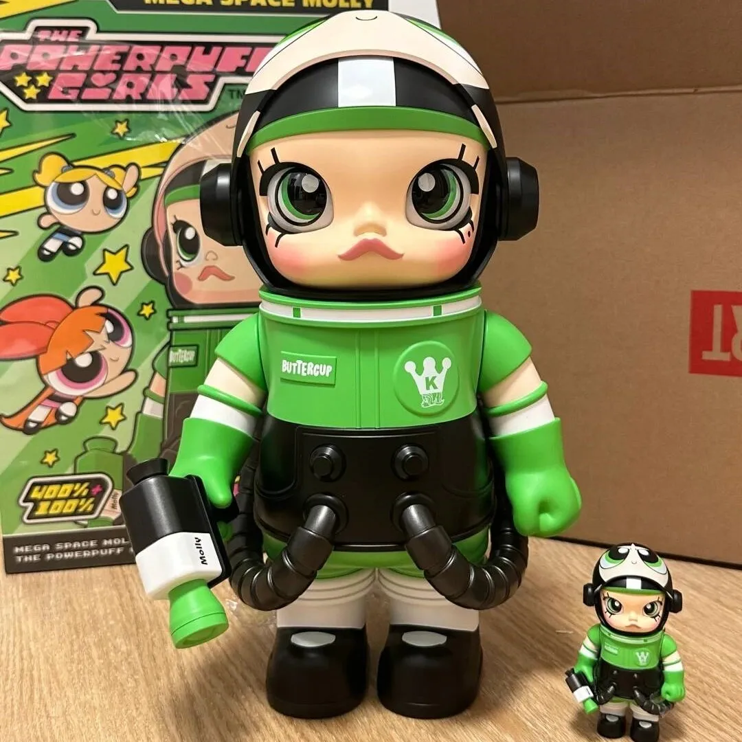 Genuine 100% 400% Space Molly X Flying Little Cop Series anime figure huahua paopao maomao Room Decoration Birthday Gift