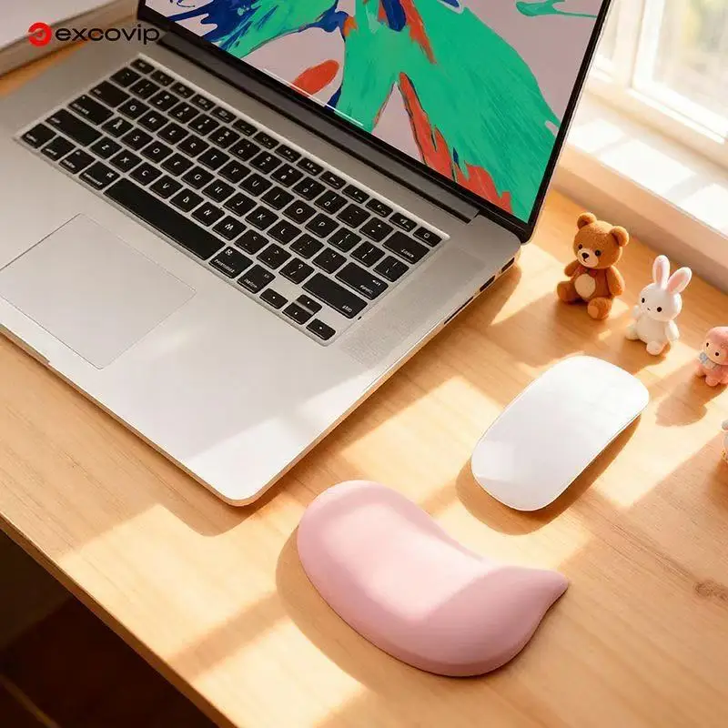 Cloud Silicone Wrist Rest Mouse Pad Ergonomic Soft Skin-Friendly Desk Mat for Office Gaming 7 Color 3 Size
