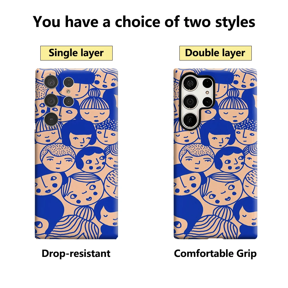 حافظة لهاتف سامسونج جالاكسي S25 Ultra S24 S23 Ultra Plus غطاء خلفي لامع بطبقة مزدوجة باللون الأزرق #2