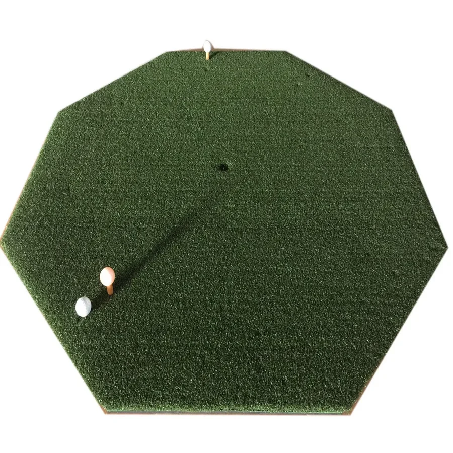 golf carpet grass tee up mat with 8 sides Octagon golf putter mat golf carpet for sale