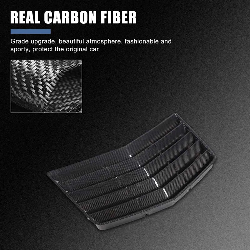 إطار منفذ الهواء للغطاء الأمامي للسيارة Corvette C7 2014-2019 (غير ينطبق على Z06 وZR1) ملحقات السيارة من ألياف الكربون الحقيقية #5