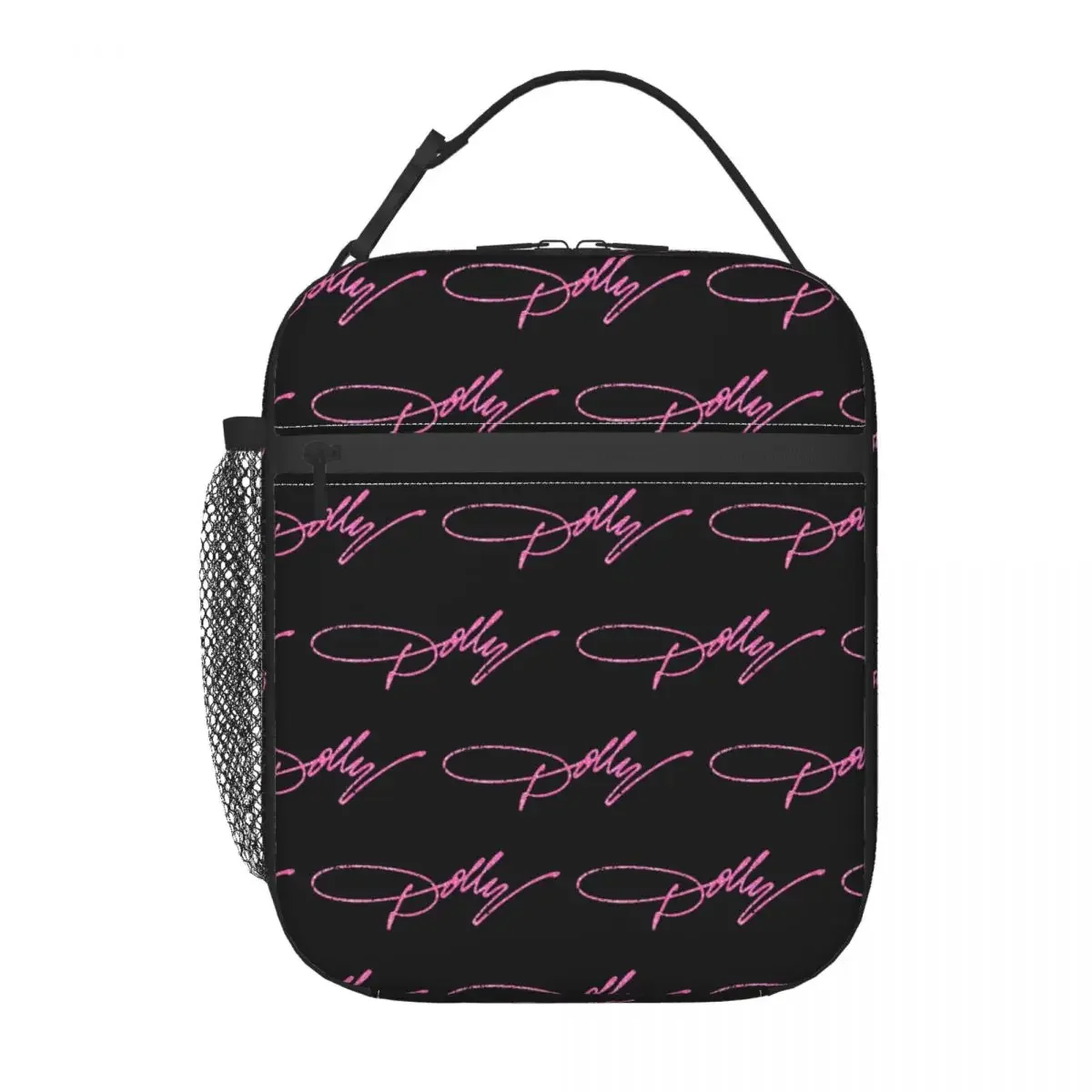 Dolly Parton Pink Sparkle Insulated Lunch Bag for Women Children Portable Food Boxes Thermal Lunch Box Tote