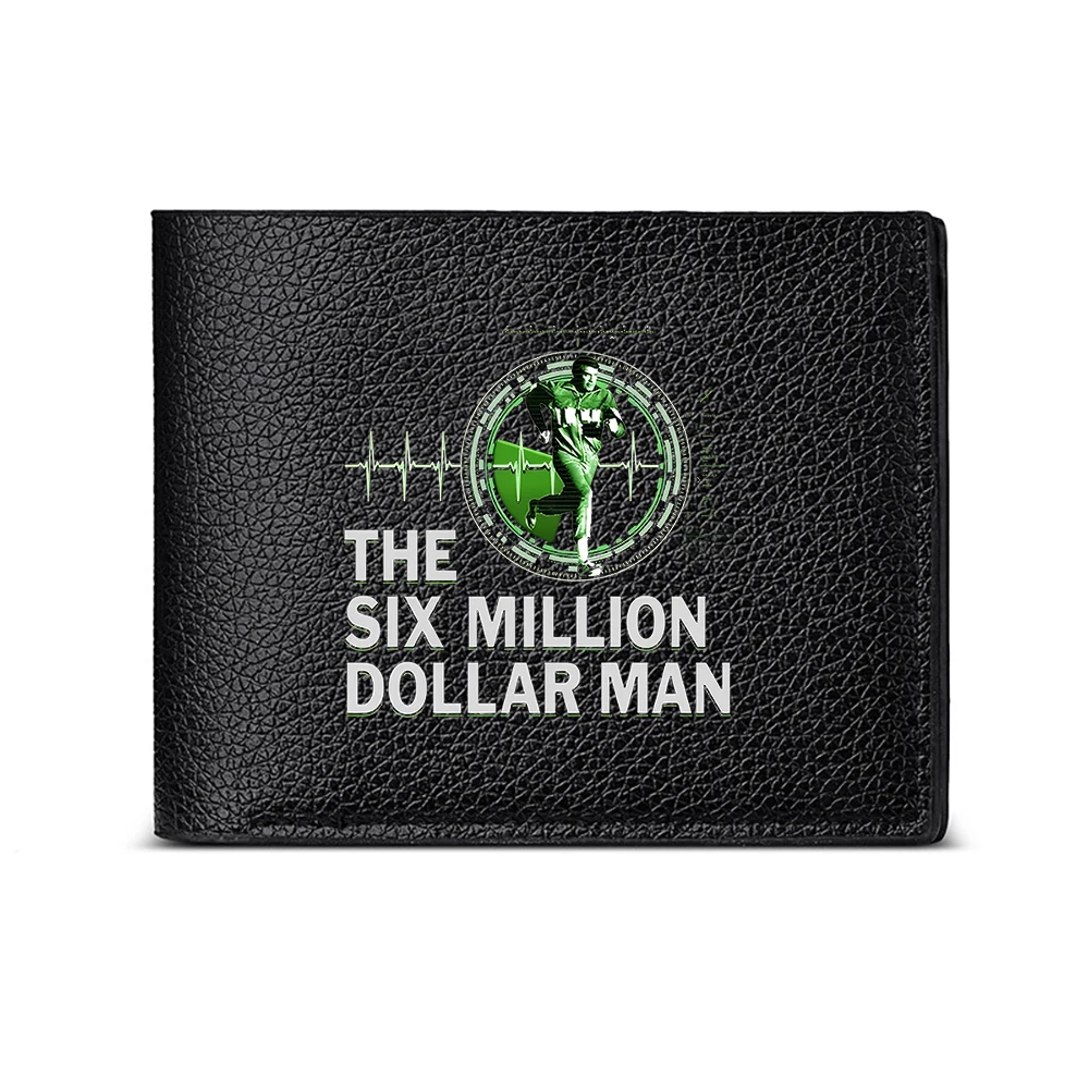 The Six Million Dollar Man Retro Sci Fi Design Men's Wallet Card Holder Casual Business Fashion Accessory