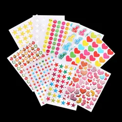 10PCS/Bag Child Award Praise Label Smiley Face Stationery Sticker Reward Stickers Photo Album Decor Gilding