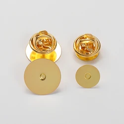 50pcs 10mm Badge Stud Base Pin Clip Holder Butterfly Squeeze Clasp