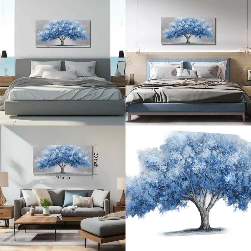 

Blue Tree of Life Art — настенный декор 20x40 дюймов для гостиной и офиса