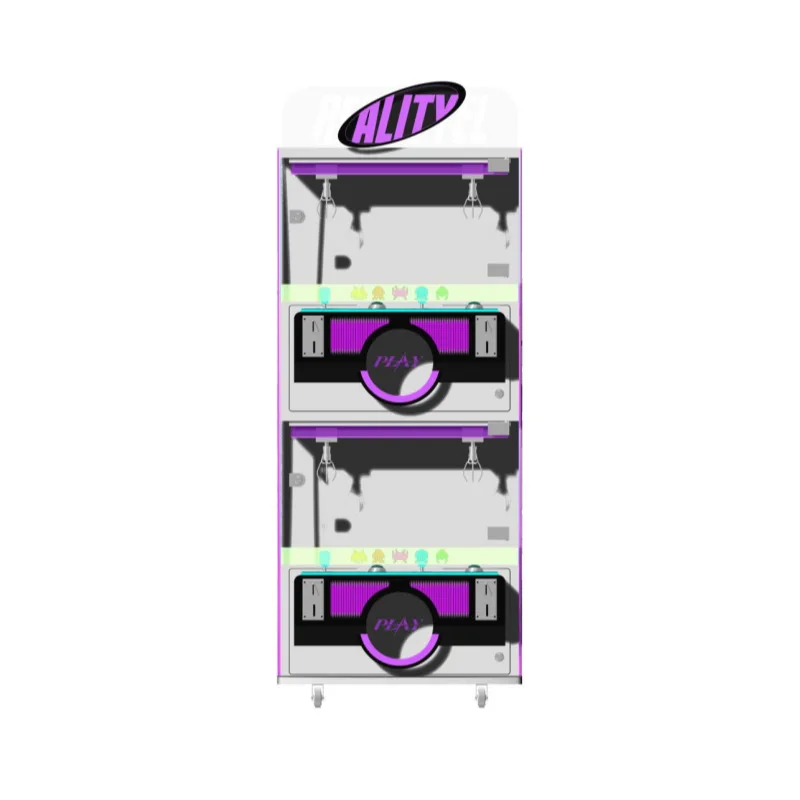 

New commercial four-person boutique machine children scan code coin clip doll gift machine mini grab