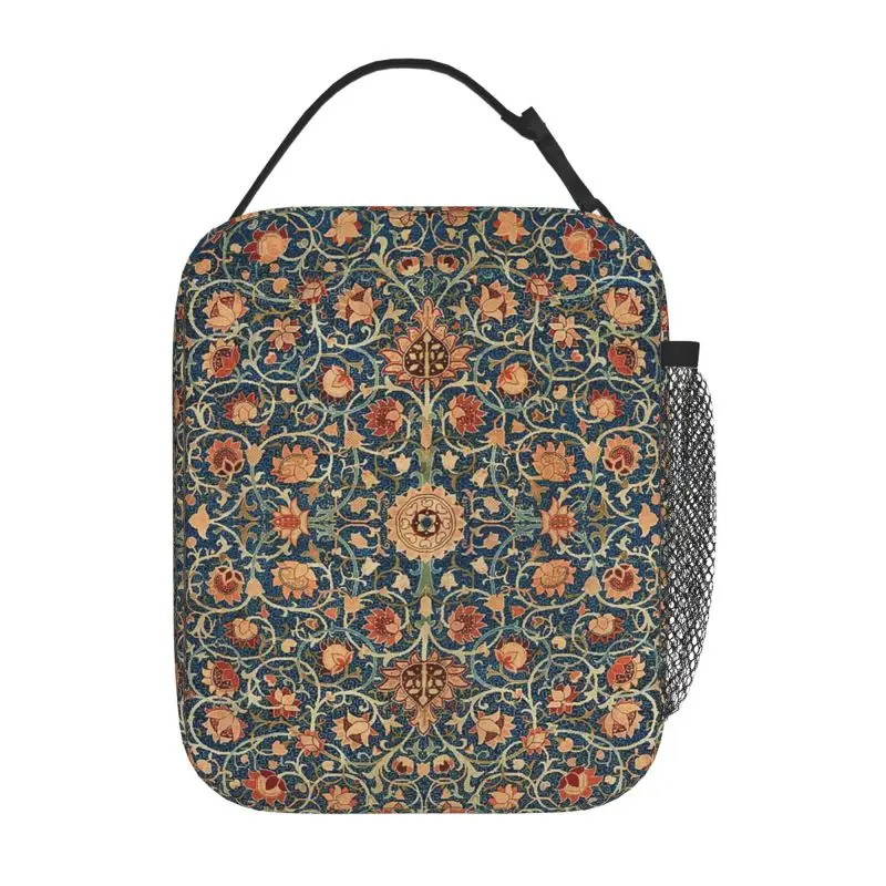 William Morris Holland Park Pattern Thermal Lunch Bag Reusable Portable Insulated Meal Bneto Tote Bags for Women Work Picnic