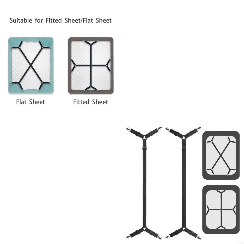 

Натяжители простыни для безопасности детей с зажимами. Мягкие края предотвращают смещение матрасов различных типов. Простая для
