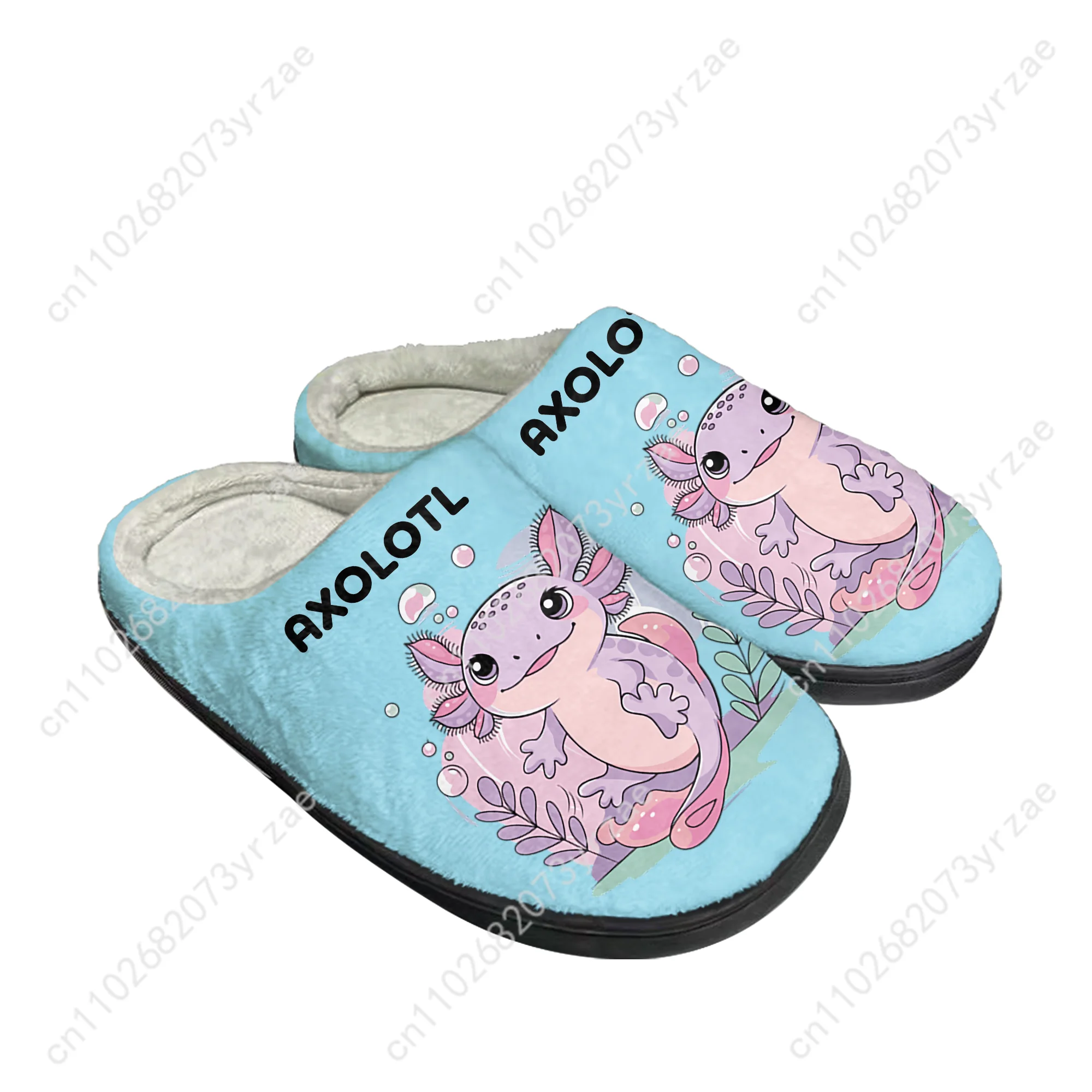 Axolotl حذاء قطني شبشب عائلي للرجال والنساء المراهقين جودة عالية موضة قطيفة داخلي أحذية دافئة غير رسمية شبشب مخصص
