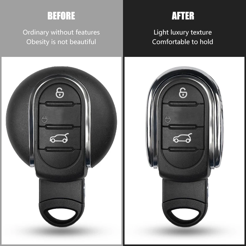 Metal Car Key Case Cover Protection Shell Remote Fob Holder For Mini Cooper F56 F55 F57 F54 F60 Clubman Countryman Accessories