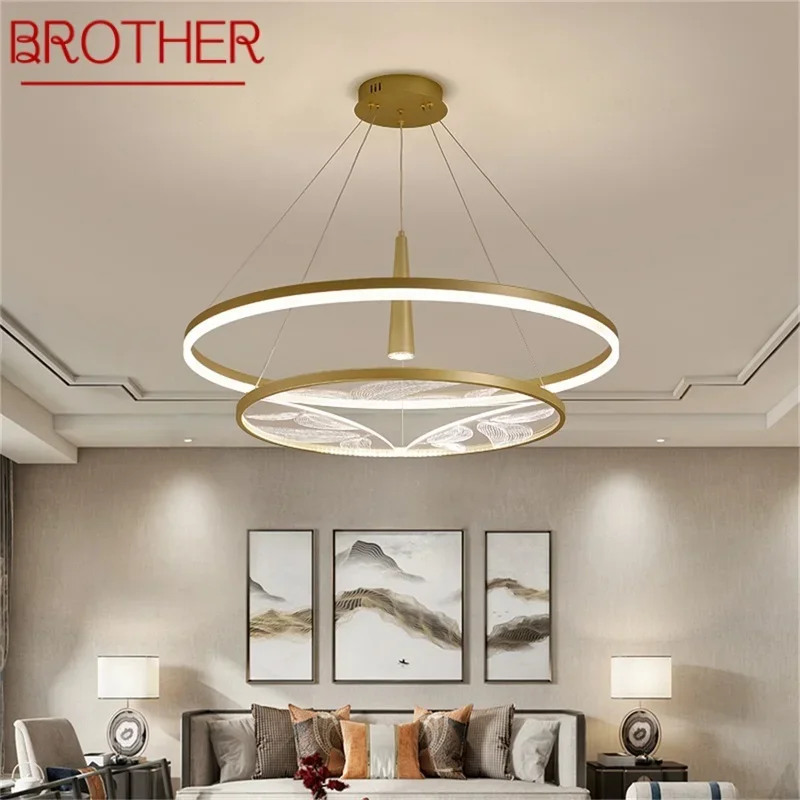 

BROTHER Pendant Lights LED Fixture Contemporary Luxury Decoration For Home Living Dining Room