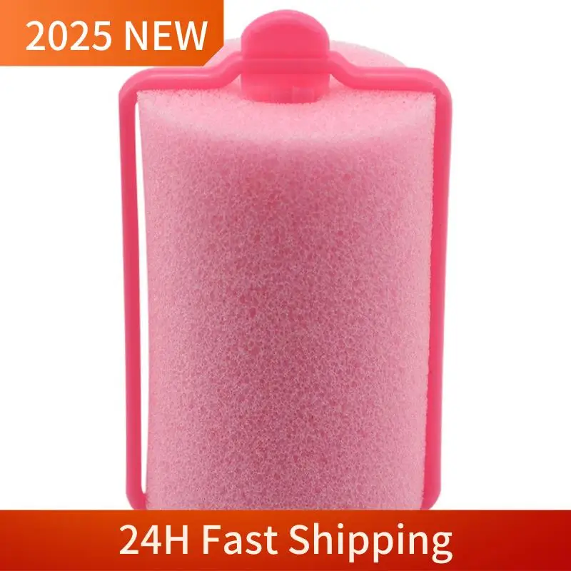 2025 Trend 24Pcs Dark Pink Hair Styling Soft Foam Sponge Rollers Curlers Hairdressing Tool