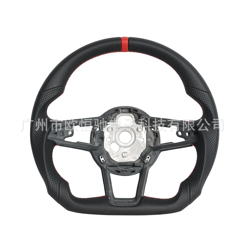 

Suitable for Cross-border hot-selling models, Audi R8 16 models, full leather, red positioning line car steering wheel modifica
