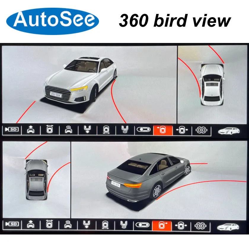 fit original OEM monitor Mexico 2023 for Audi A3 bird eye 360 degree camera 3D panoramic view Front rear Surround reverse kit