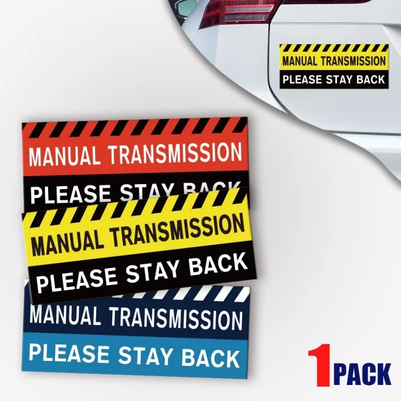 

1 Pack Car Magnet Yellow New Student Driver Reflective Manual Transmission Safety Sign Beginner Warning Bumper