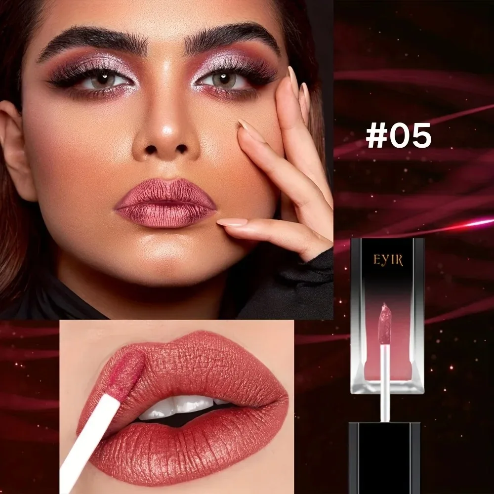Metallic Liquid Lipstick Bronze Gold Color 2 In 1 Lip Gloss Eye Shadow High Shine Shimmer Makeup Cosmetic