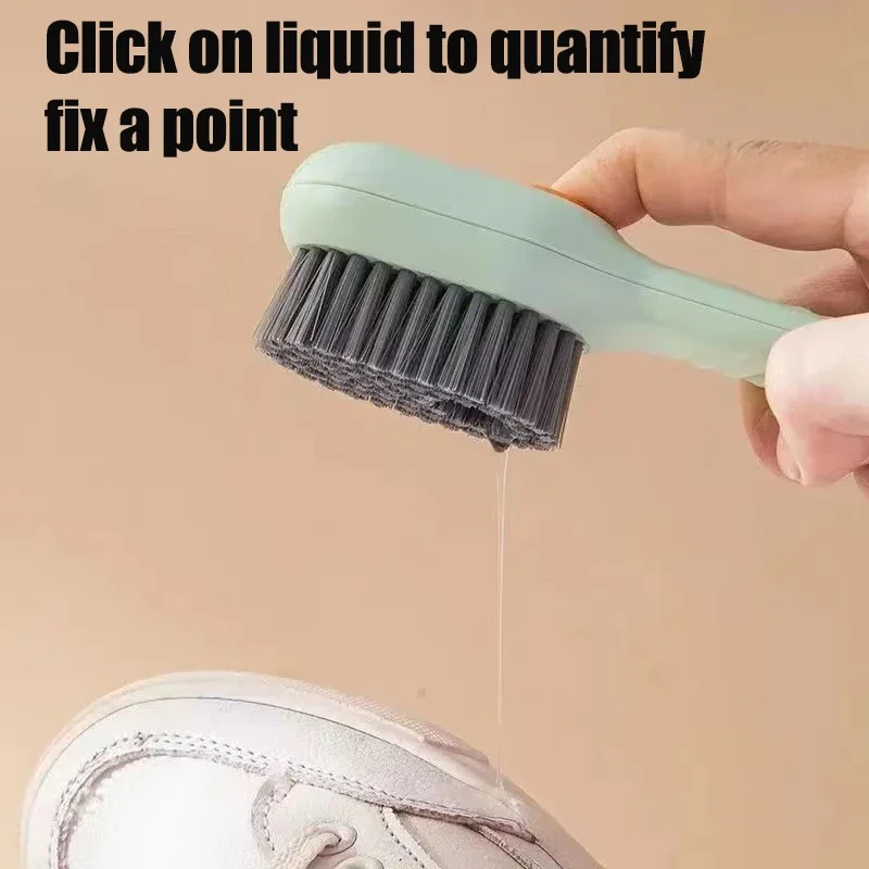 

Home multifunctional liquid-added shoe brush push-type soft-bristled laundry cleaning shoe brush that does not damage shoes