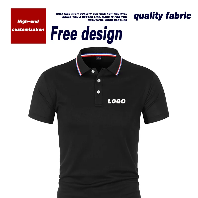 High-end overalls Polo shirt custom printed logo lapel T-shirt embroidered summer team short sleeves for men and women