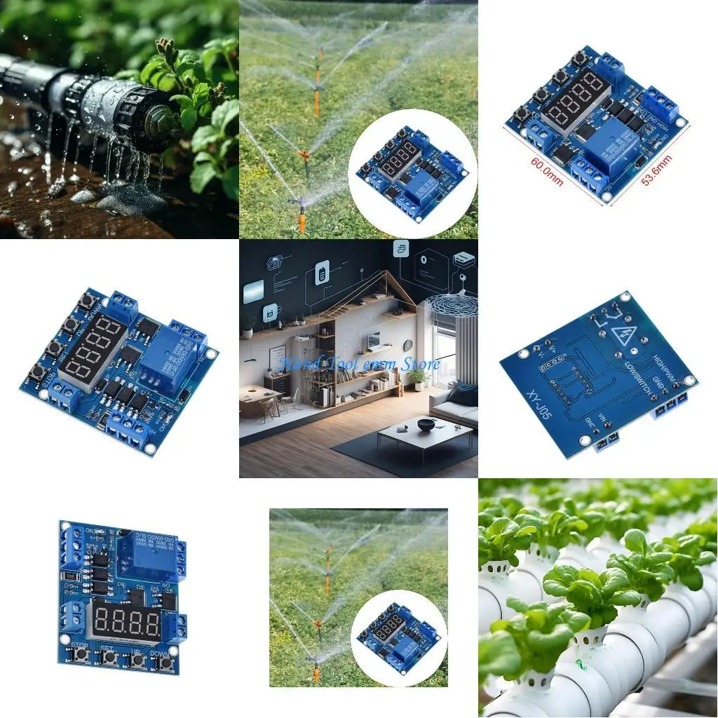 

H37F Way Module Delay Power Failure Digital Display Electricity Detection 6-30V Cycle Timer Counting Controller