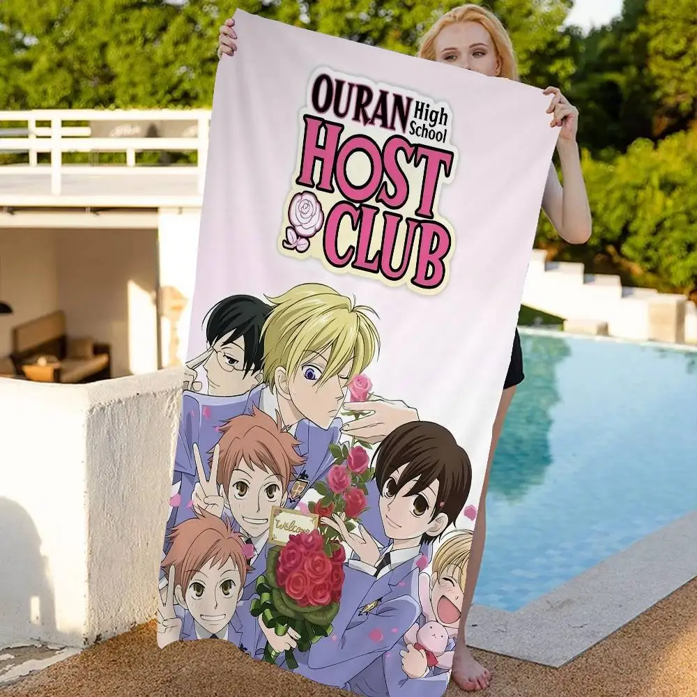 Anime Ouran High School Host Club Microfiber Printed Beach Towel Mountain Climbing Yoga Beach Swimming Running Absorbent Soft