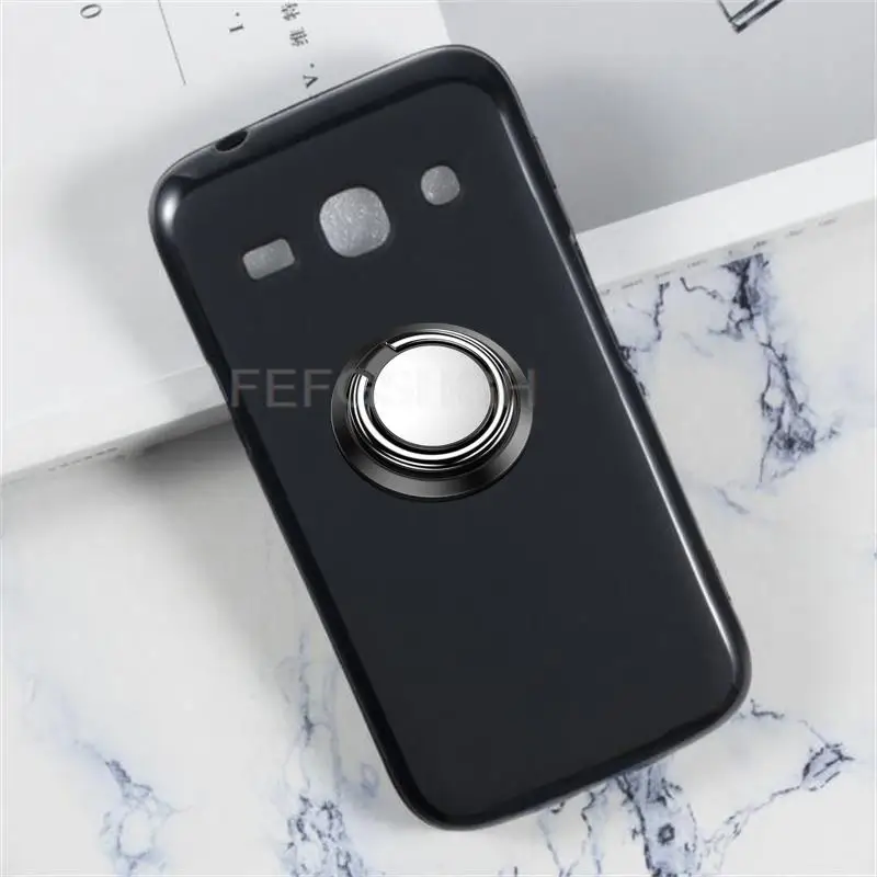 For Samsung Galaxy Star Advance G350E SM-G350E Back Ring Holder Bracket TPU Soft Silicone protect Case Anti falling shell