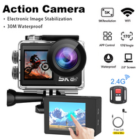 5K Action Camera 4K60FPS 2'' IPS Touch Screen 170° EIS WiFi DVR Action Cam 5X Zoom 30M Waterproof Motorcycle Helmet Sport Camera