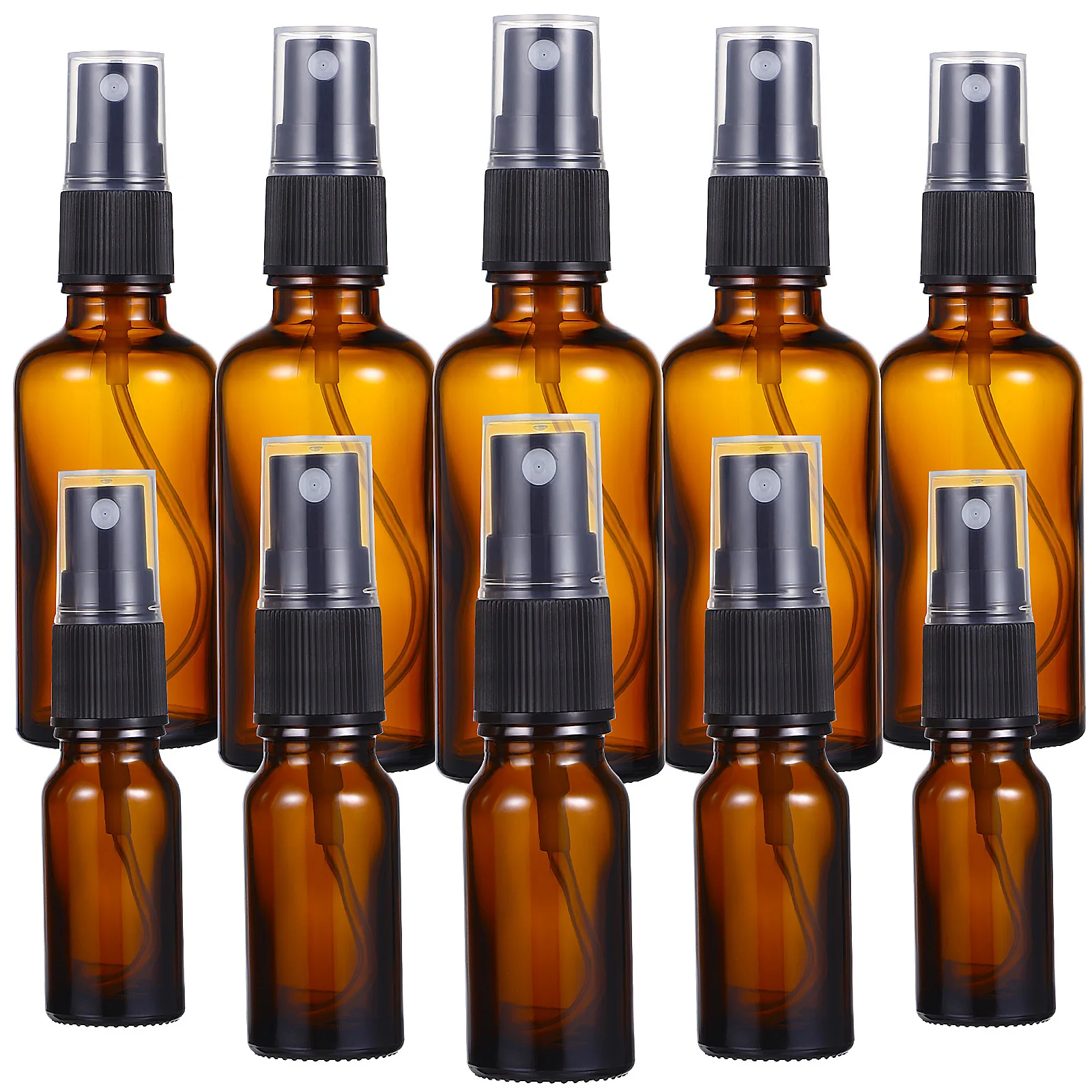 

10Pcs Glass Spray Bottles Small Empty Refillable Travel Perfume Bottles 10Ml 50Ml Essential Oil Spray Empty Glass Bottle